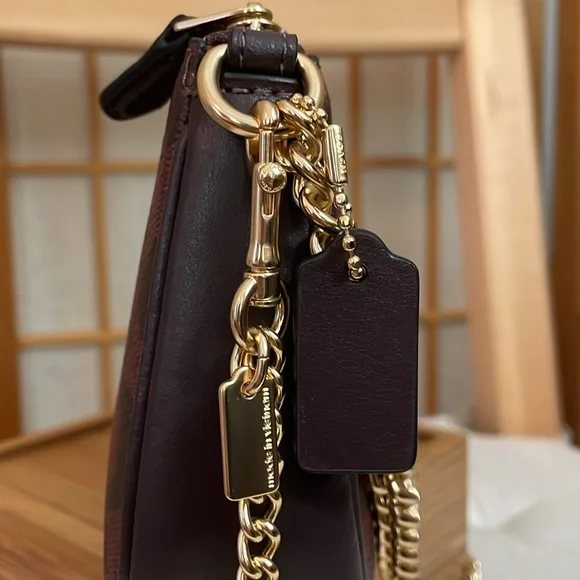 Coach Signature Canvas Nolita 19 in IM/Oxblood Multi - Picture 5 of 16